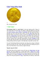 Giải thưởng Nobel Hòa bình - ngày 10/12