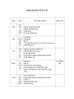 Bài giảng giáo án tuần 19& 20