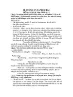 đề cương ôn tập sinh học 8 kỳ I năm học 2010