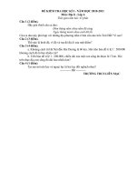 Bài giảng Đề KTHKI Địa lí 6