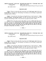 ĐỀ THI HKI MÔN NGỮ VĂN 9 (2010-2011)