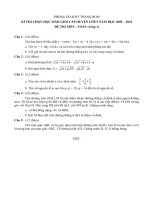 Đề chính thức HSG Toán 9 (Vòng 1)