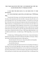 THỰC TRẠNG HẠCH TOÁN TIÊU THỤ VÀ XÁC ĐỊNH KẾT QUẢ TIÊU THỤ  TẠI CHI NHÁNH CÔNG TY TNHH QUANG DŨNG