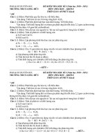Bài giảng Đề kiểm tra học kì I 2010 - 2011