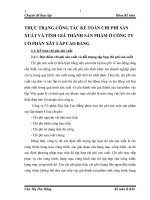 THỰC TRẠNG CÔNG TÁC KẾ TOÁN CHI PHÍ SẢN XUẤT VÀ TÍNH GIÁ THÀNH SẢN PHẨM Ở CÔNG TY CỔ PHẦN XÂY LẮP CAO BẰNG