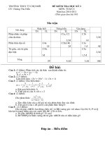 bộ đề HKI-toán 8-THCS Chợ Mới Băc Kạn