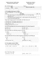 Bài giảng Đề kiểm tra toán 6 trọn bộ