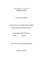 Thu hút đầu tư vào khu công nghiệp đông quế sơn, tỉnh quảng ngãi 