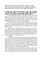 MỘT SỐ NHẬN XÉT KIẾN NGHỊ NHẰM HOÀN THIỆN TỔ CHỨC CÔNG TÁC KẾ TOÁN CHI PHÍ SẢN XUẤT VÀ TÍNH GIÁ THÀNH SẢN PHẨM Ở CÔNG TY XÂY DỰNG VÀ PHÁT TRIỂN NÔNG THÔN 2