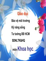 Tài liệu Tích hợp BVMT KNS NL môn Khoa học