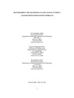 BENCHMARKING THE TRANSITION TO AGILE MANUFACTURING 