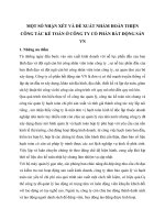 MỘT SỐ NHẬN XÉT VÀ ĐỀ XUẤT NHẰM HOÀN THIỆN CÔNG TÁC KẾ TOÁN Ở CÔNG TY CỔ PHẦN BẤT ĐỘNG SẢN VN