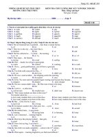 Đề kiểm tra HKI (10-11)