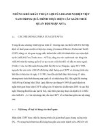 NHỮNG KHÓ KHĂN THUẬN LỢI CỦA DOANH NGHIỆP VIỆT NAM TRONG QUÁ TRÌNH THỰC HIỆN CẮT GIẢM THUẾ QUAN HỘI NHẬP AFTA