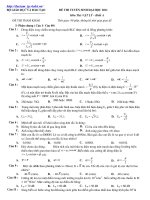 Gián án ĐỀ HAY ĐH 2011 LÝ SỐ 8