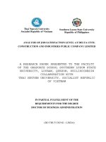 Phân tích sự thỏa mãn trong công việc của người lao động tại công ty cổ phần xây dựng và lắp đặt delta 