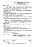 Bài giảng ĐỀ VÀ ĐÁP ÁN HSG SINH HỌC 9