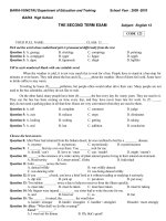 Bài giảng Grade 12 Test 3