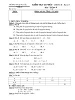 KIỂM TRA SỐ HỌC 6 - CHƯƠNG II - BÀI SỐ 3