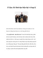 13 Quy tắc lãnh đạo hiện đại và hợp lý