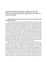 MỘT SỐ GIẢI PHÁP NHẰM HOÀN THIỆN TỔ CHỨC KẾ TOÁN LƯU CHUYỂN HÀNGHOÁ NHẬP KHẨU TẠI CÔNG TY XNK MÁY HÀ NỘI