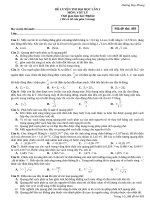 Gián án Thi Thử đại học vật lý 2011 lân 2