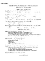 De thi hoc ki I toan 9