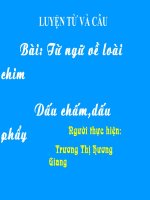 Tài liệu LT&C TỪ NGỮ VỀ LOÀI CHIM