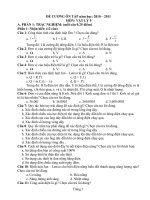 Gián án De cuong Học kỳ 1 Vat Lý 9 năm 20102011