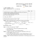 Bài soạn BO DE TOAN 8 HKI (4DE) MT DA