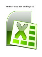 MS Excel - Bài 6: Tính toán trong Excel