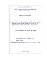 Đánh giá việc thực hiện chính sách bồi thường thiệt hại khi nhà nước thu hồi đất ở một số dự án trên địa bàn huyện con cuông tỉnh nghệ an 