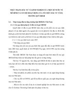 THỰC TRẠNG ĐẦU TƯ VÀ KINH NGHIỆM CỦA MỘT SỐ NƯỚC VỀ MÔ HÌNH VÀ CƠ CHẾ HOẠT ĐỘNG CỦA TỔ CHỨC ĐẦU TƯ TĂNG TRƯỞNG QUỸ BHXH