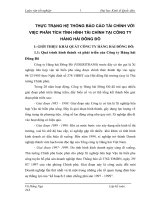 THỰC TRẠNG HỆ THỐNG BÁO CÁO TÀI CHÍNH VỚI VIỆC PHÂN TÍCH TÌNH HÌNH TÀI CHÍNH TẠI CÔNG TY HÀNG HẢI ĐÔNG ĐÔ