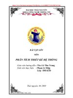 Phân tích thiết kế hệ thống quản lý trung tâm giới thiệu việc làm