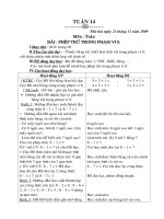 Tài liệu Giáo án lớp 1- 2 buổi tuần 14(Fon VINI)