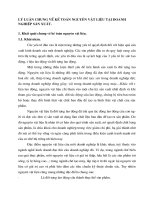 LÝ LUẬN CHUNG VỀ KẾ TOÁN NGUYÊN VẬT LIỆU TẠI DOANH NGHIỆP SẢN XUẤT.