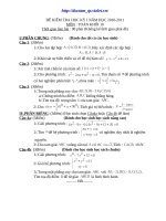 Đề mẫu Thi HKI Toán 10 số 1