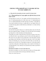 TỐNG HỢP KẾT QUẢ VÀ BÀI HỌC RÚT RA TỪ CUỘC NGHIÊN CỨU