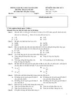Đề và ma tran thi học kỳ I