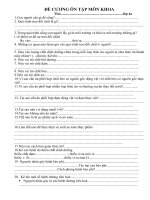 ĐỀ CƯƠNG KHOA HOC HKI I . ĐÂY DU, HAY