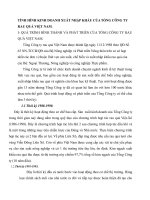 TÌNH HÌNH KINH DOANH XUẤT NHẬP KHẨU CỦA TỔNG CÔNG TY RAU QUẢ VIỆT NAM