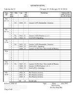 Gián án LỊCH BÁO GIẢNG