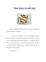 Thảo dược trị mất ngủ