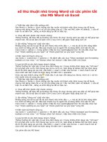 Mật số thủ thuật nhỏ trong Word