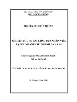 Nghiên cứu sự hài lòng của nhân viên tại eximbank chi nhánh đà nẵng 