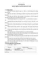 Bài soạn Ke hoach hoat dong ngoai gio len lop