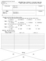 Bài soạn Đề Khối 4, Kì I (2010 - 2011)