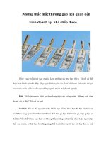 Những thắc mắc thường gặp liên quan đến kinh doanh tại nhà (tiếp theo)