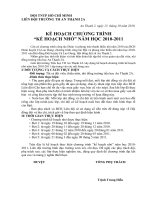 KẾ HOẠCH THỰC HIỆN KẾ HOẠCH NHỎ 2010-2011